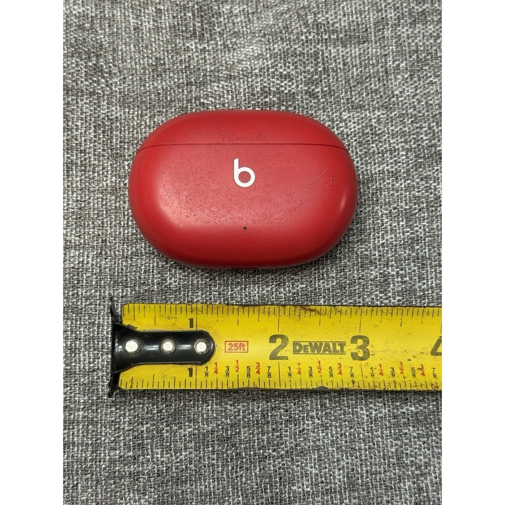 Beats Headphones Wireless Bluetooth Ear Buds Red Case
